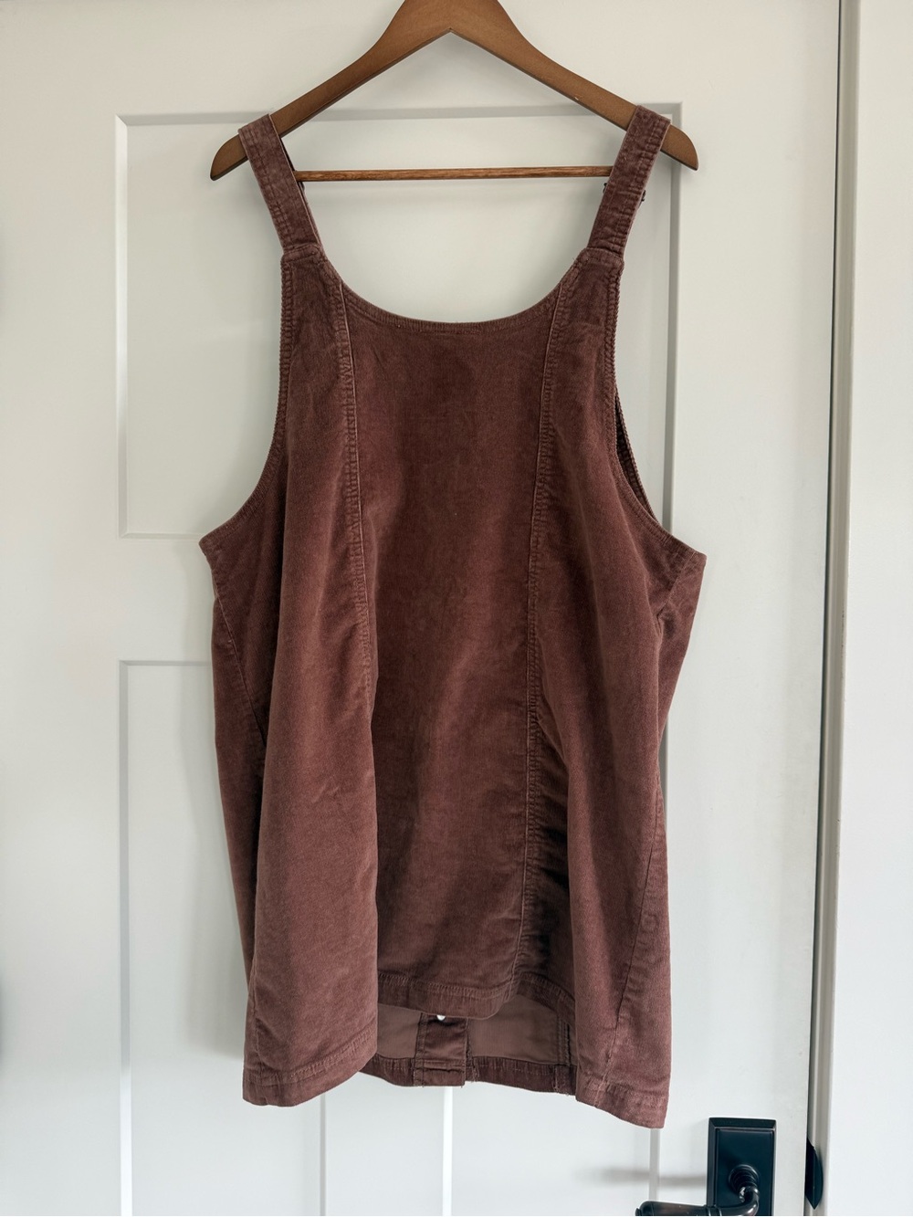 Celebrity Pink Brown Corduroy Button-Front Pinafore Dress XL - Picture 5 of 9
